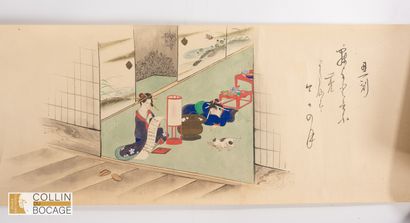 JAPON, XIXe
Frise de personnages, scènes...
