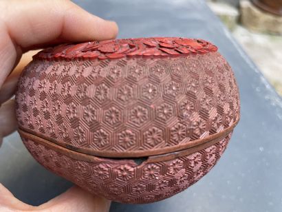 CHINA, 19th century
Box representing peaches...