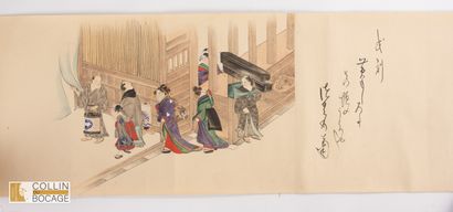 JAPON, XIXe
Frise de personnages, scènes...