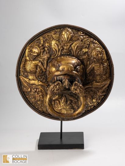 TIBET, 17th-19th century. Temple handle adorned...