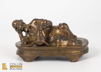 CHINE XIXème siècle
Sculpture de poète sur...