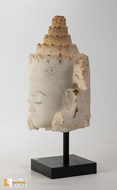 BURMA, Shan art, 20th century.
Buddha head...