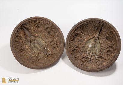 TIBET, 17th-18th century. Pair of temple...