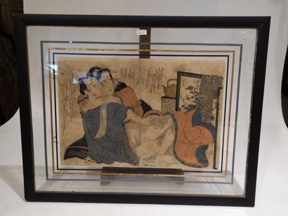 UTAMARO Kitagawa ? Shunga représentant un...