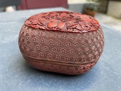 CHINA, 19th century
Box representing peaches...