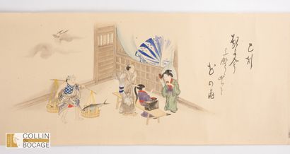 JAPON, XIXe
Frise de personnages, scènes...