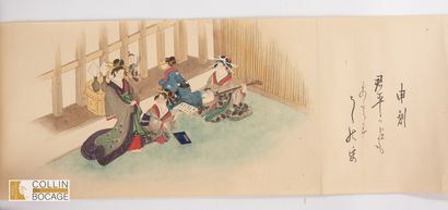 JAPON, XIXe
Frise de personnages, scènes...