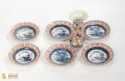 JAPON, XXème siècle. Lot de porcelaine à...
