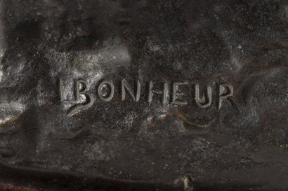 Isidore BONHEUR (1827-1901). 
Taureau sur...
