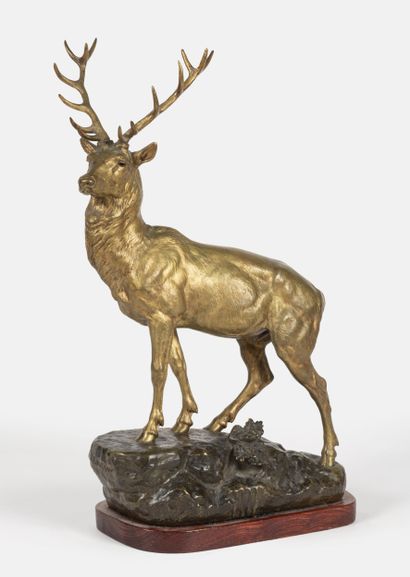 Clovis Edmond MASSON (Paris 1838-1913) 
Cerf...