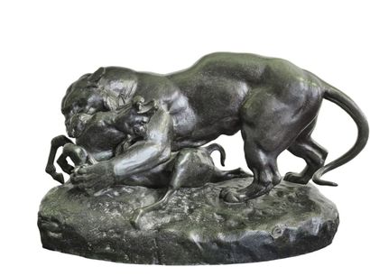 Antoine-Louis BARYE (1796-1875)
Lionne attaquant...