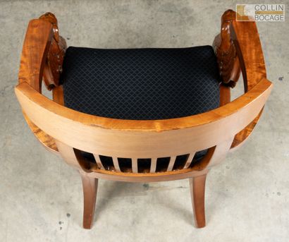 Fauteuil de Bureau en acajou et placage d’acajou,...