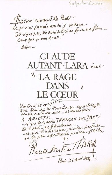 (Cinéma) AUTANT-LARA : les fourgons du malheur/La...