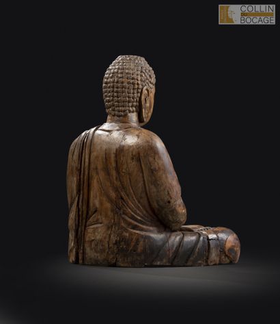JAPON, XXème s.
Bouddha Amida assis en méditation,...