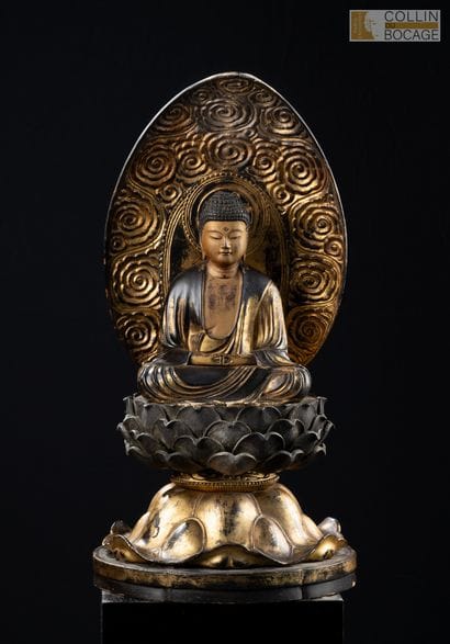 JAPAN, 20th century. Amida Buddha seated...