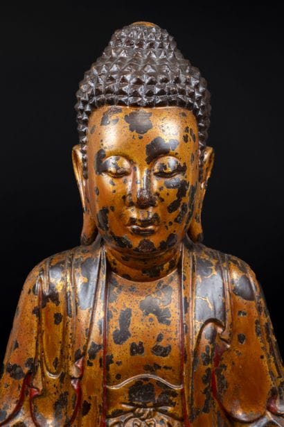 VIETNAM, XIX - XXème siècle. 
Bouddha assis...