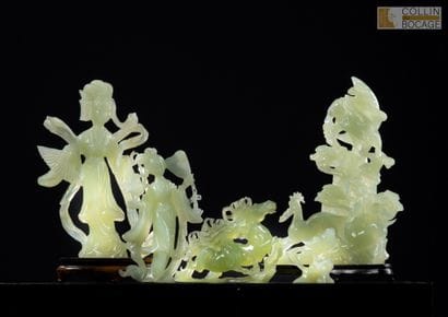 CHINA, 20th century. Set of six fluorite...