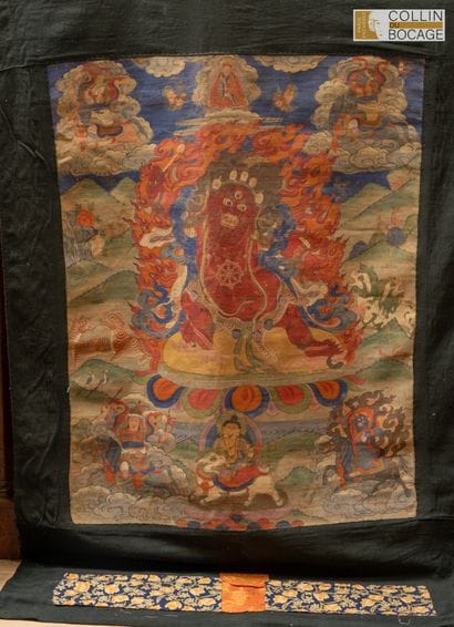 TIBET, XIX-XXème s. Thangka orné d’Hayagriva,...