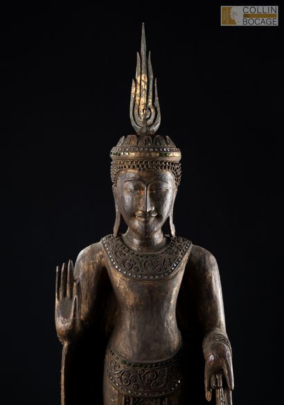 LAOS, deuxième partie du XXème siècle. Bouddha...