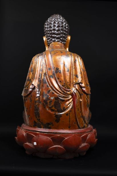 VIETNAM, XIX - XXème siècle. 
Bouddha assis...