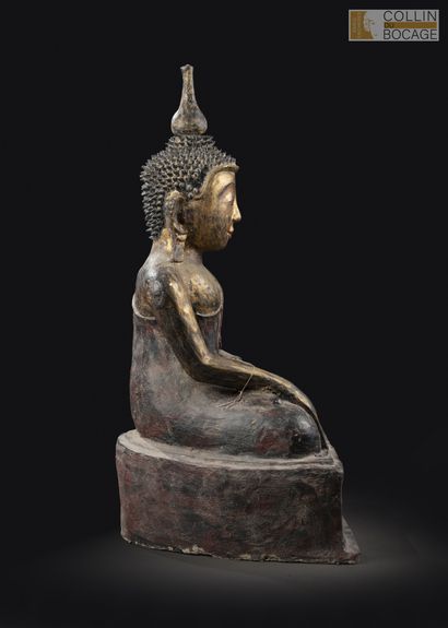 MYANMAR, 20th century. Seated Buddha in virasana,...