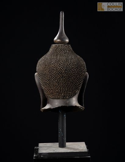 BURMA, 20th century. Buddha head with a flame...