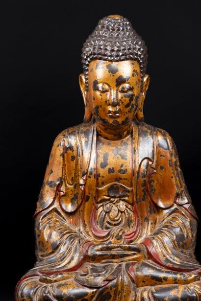 VIETNAM, XIX - XXème siècle. 
Bouddha assis...