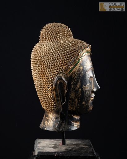 MYANMAR, Mandalay, 20th century. Buddha head...