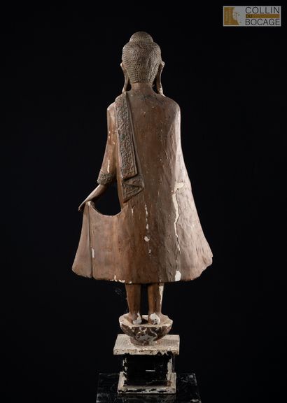 BURMA, 20th century. Standing Buddha figure...