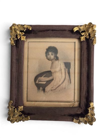 École du XIXème siècle.
Jeune fille à la...