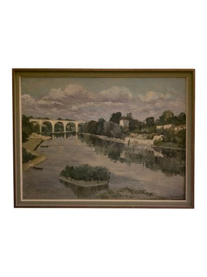 Ecole moderne
le fleuve et le viaduc.
To...