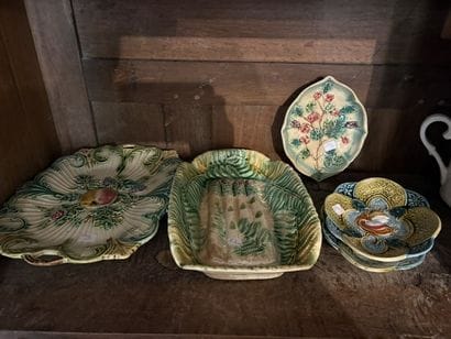 Asparagus dish, serving dish, 3 small dishes,...