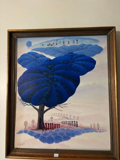 G.JOSEPH
L'arbre bleu
toile signée en bas...