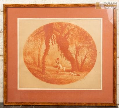 Georges REDON (1869-1943)
La balançoire
Gravure
42...
