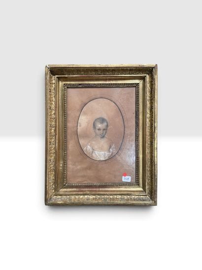 Suiveur de Boilly 
Portrait d'enfant ovale...