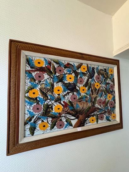 (Haïti) Ensemble de six peintures haïtiennes...