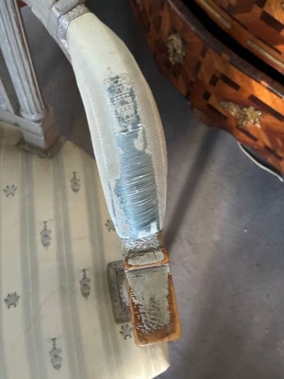 Paire de fauteuils, dossier droit, colonnes...