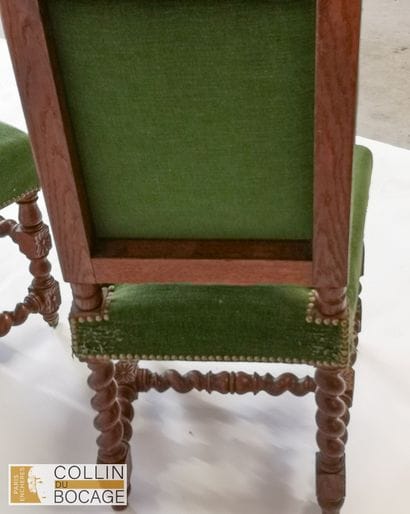 Quatre chaises de Style Louis XIII, à entretoise...