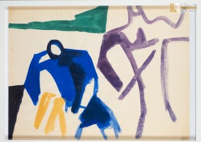 Jacques NESTLE ( 1907-1991)
Personnage bleu
Gouache,...