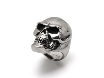Bague de Biker Memento Mori en acier chirurgical...