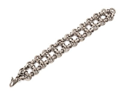 Bracelet de Biker en argent 800 millièmes,...