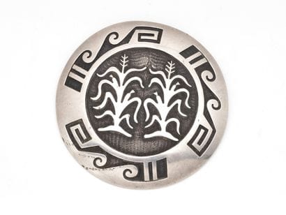 Broche pendentif fétiche en argent 800 millièmes,...