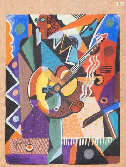 Josef POPCZYK (1890-1971)
composition 
Carton...