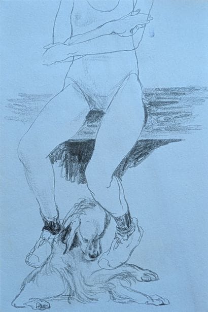 Rebekah BERGER (née en 1967)
Femme au chien
Dessin...