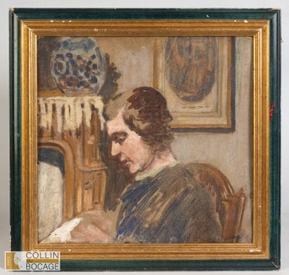 Femme dans un intérieur
Détrempe sur carton...