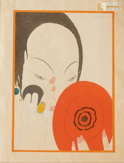 Georges LEPAPE (1887-1971)
Le miroir rouge,...