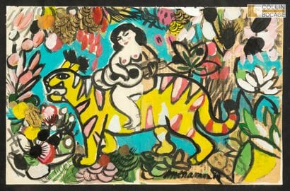 Alice de MIRAMON
Femme au tigre et à la guitare
Technique...