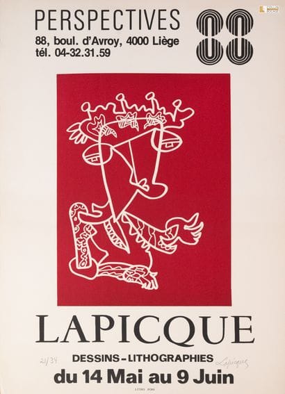 CHARLES LAPIQUES (1898-1988)
 Affiche 