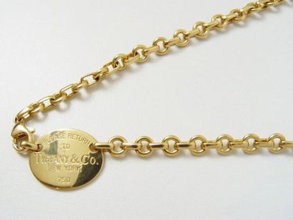 Collier en or, maille fantaisie, orné d'une...