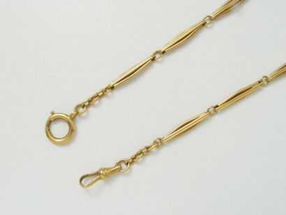 Chaîne de montre en or, maille fantaisie...